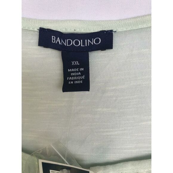 BANDOLINO Women's Light Harvest Blouse 2XL Faded Daniella Top Roll Tab Sleeve - Picture 4 of 8